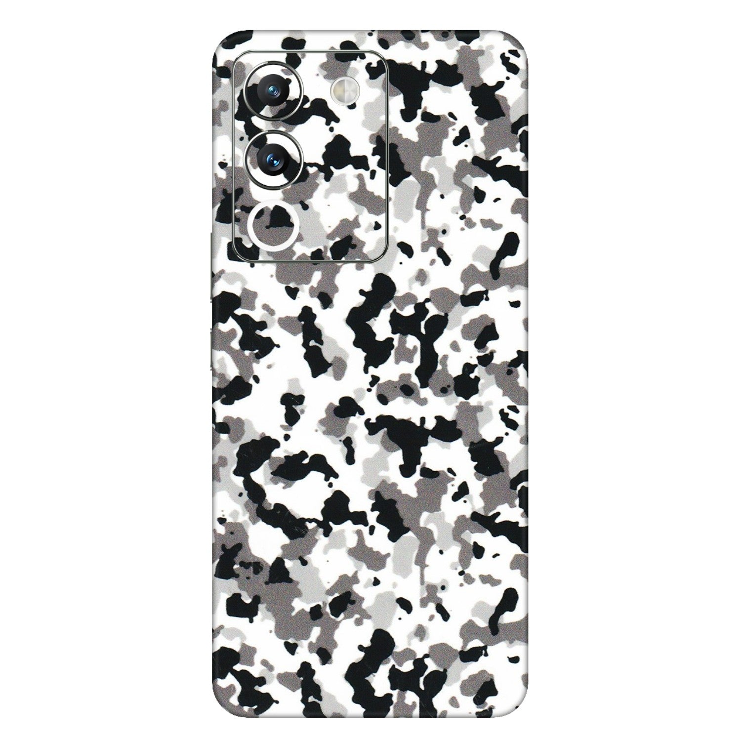 VIVO Y Series Phone Skins (All Models) - White Black Camouflage - 3D Embossed Finish (L-18) Vivo Y200 (5G)
