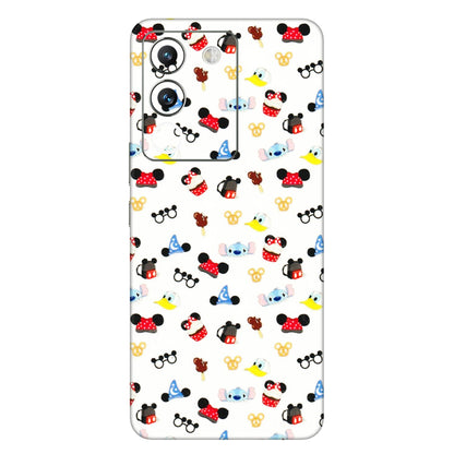 VIVO Y Series Phone Skins (All Models) - Minnie Mouse & Donald Doodles s - 3D Embossed Finish (L-194) Vivo Y200 (5G)