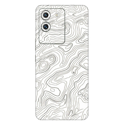 VIVO Y Series Phone Skins (All Models) - White Black Swirls - 3D Embossed Finish (L-219) Vivo Y200 (5G)
