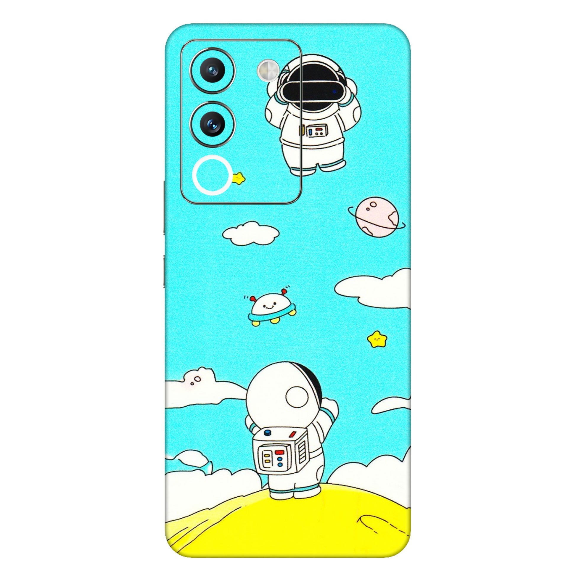VIVO Y Series Phone Skins (All Models) - Blue Skies Astro Float - 3D Embossed Finish (L-230) Vivo Y200 (5G)