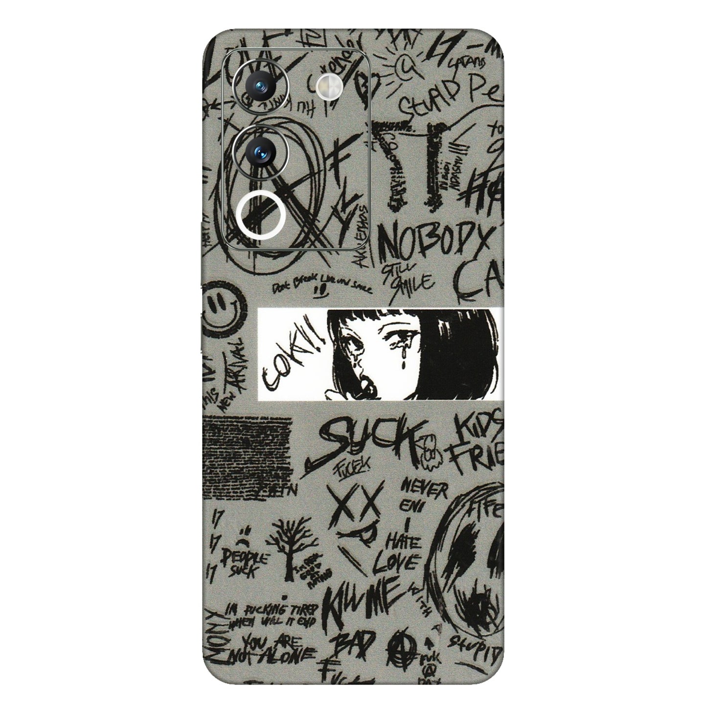 VIVO Y Series Phone Skins (All Models) - Never Have Love Anime - 3D Embossed Finish (L-260) Vivo Y200 (5G)