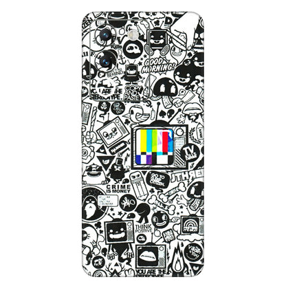 VIVO Y Series Phone Skins (All Models) - Doodles Positive Art - 3D Embossed Finish (L-263) Vivo Y200 (5G)