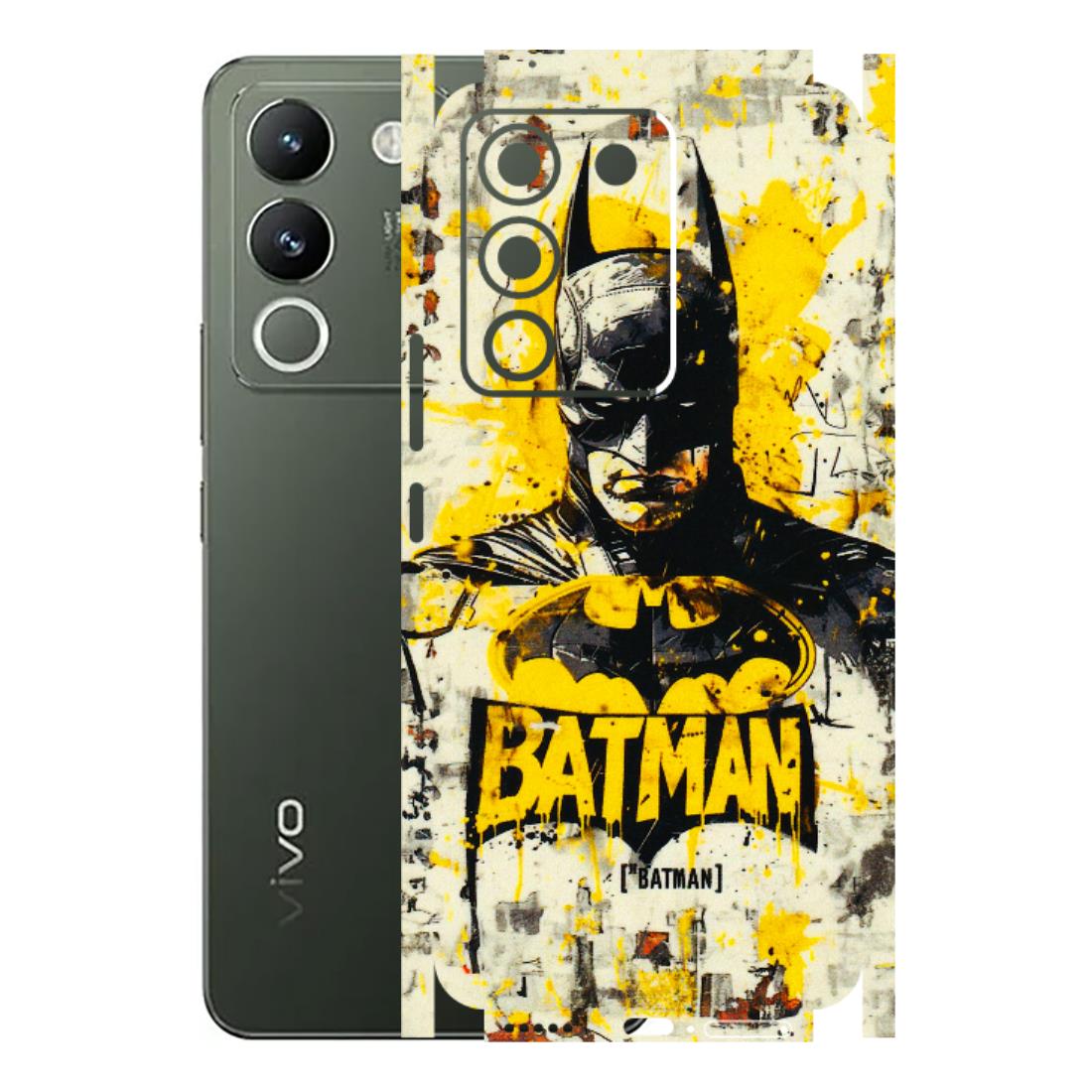 VIVO Y Series Phone Skins (All Models) - Batman Yellow BT - 3D Embossed Finish (L-304) Vivo Y200 (5G)