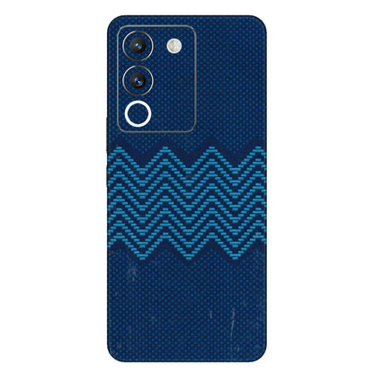 VIVO Y Series Phone Skins (All Models) - Blue Sober Waves - 3D Embossed Finish (L-306) Vivo Y200 (5G)