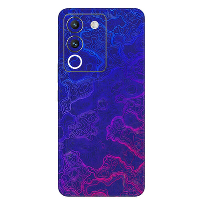 VIVO Y Series Phone Skins (All Models) - Purple Ripples Swirl - 3D Embossed Finish (L-314) Vivo Y200 (5G)