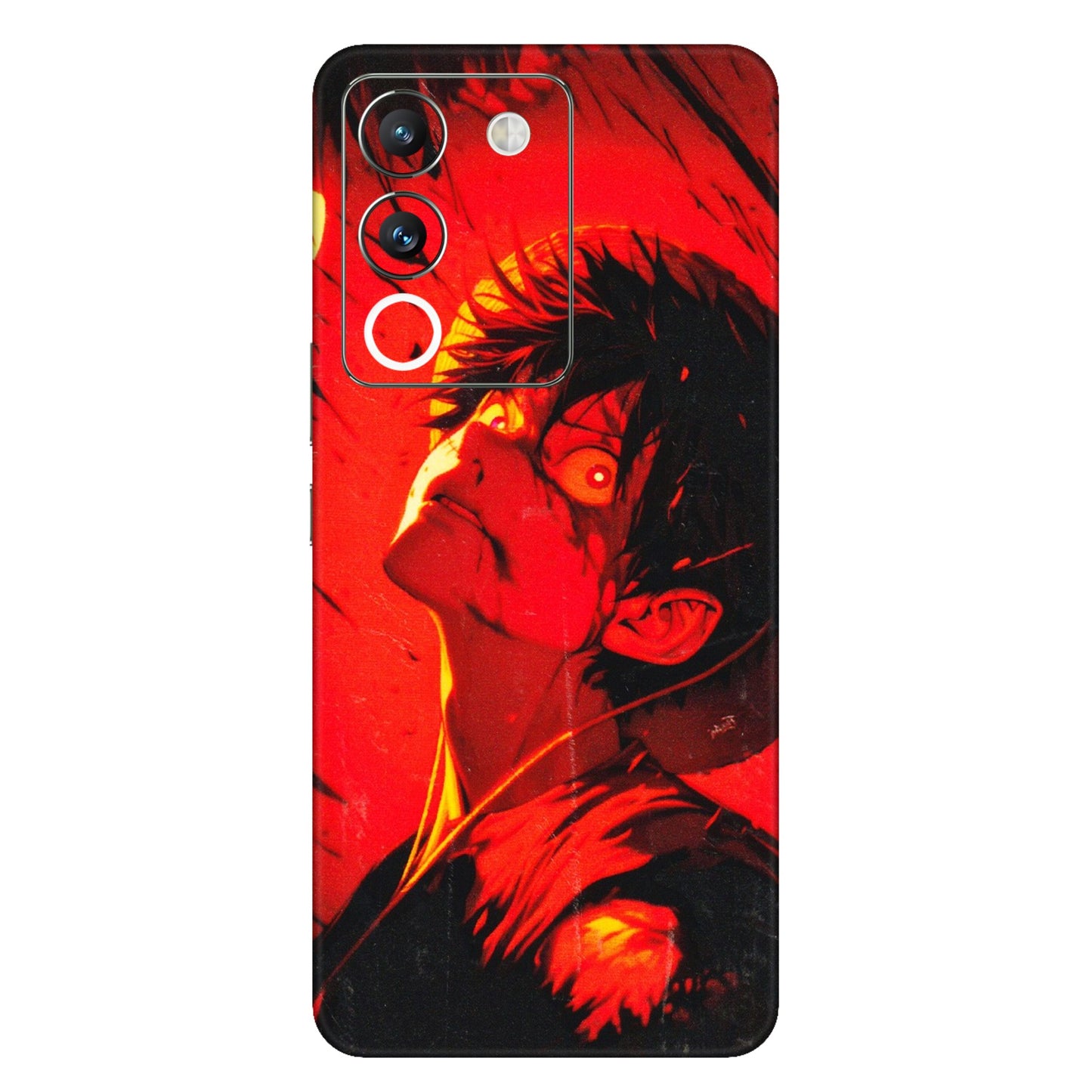 VIVO Y Series Phone Skins (All Models) - D.Luffy Power Up One Piece Anime - 3D Embossed Finish (L-326) Vivo Y200 (5G)