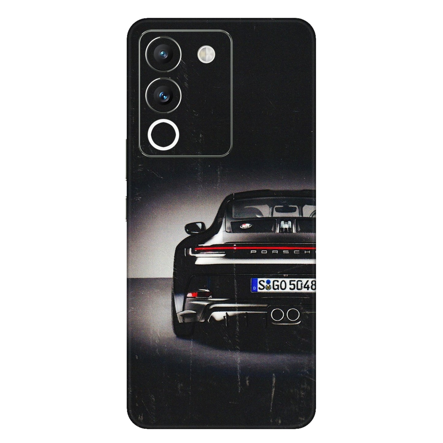 VIVO Y Series Phone Skins (All Models) - New Black Porsche GT3 - 3D Embossed Finish (L-327) Vivo Y200 (5G)