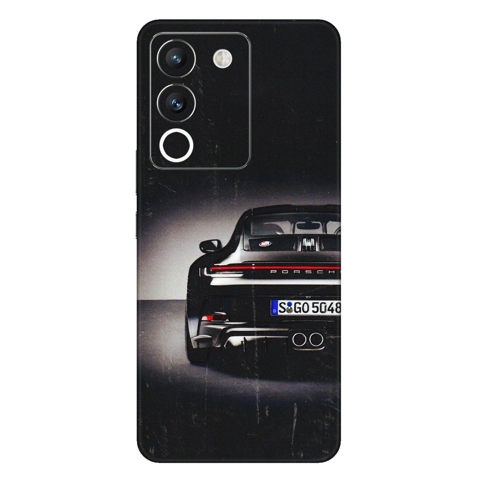 VIVO Y Series Phone Skins (All Models) - New Black Porsche GT3 - 3D Embossed Finish (L-327) Vivo Y200 (5G)