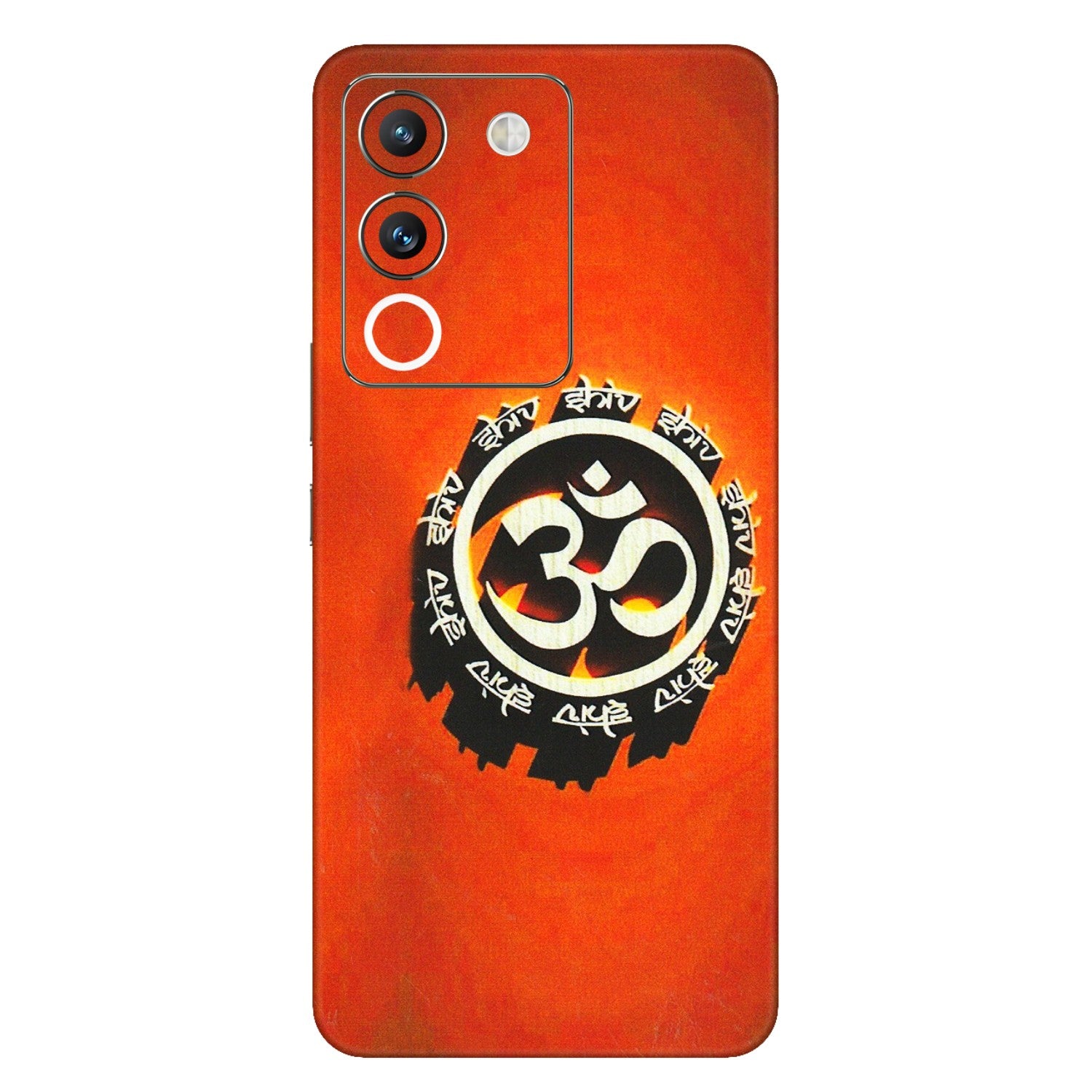 VIVO Y Series Phone Skins (All Models) - Aum Shiv Orange - 3D Embossed Finish (L-32) Vivo Y200 (5G)