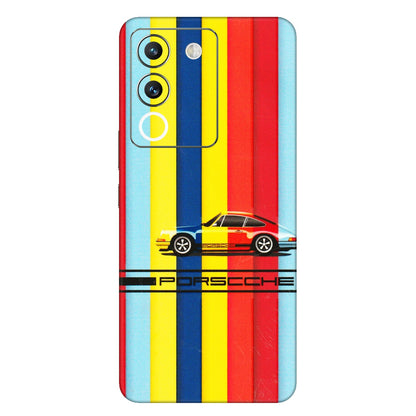 VIVO Y Series Phone Skins (All Models) - Multicolour Porche - 3D Embossed Finish (L-39) Vivo Y200 (5G)