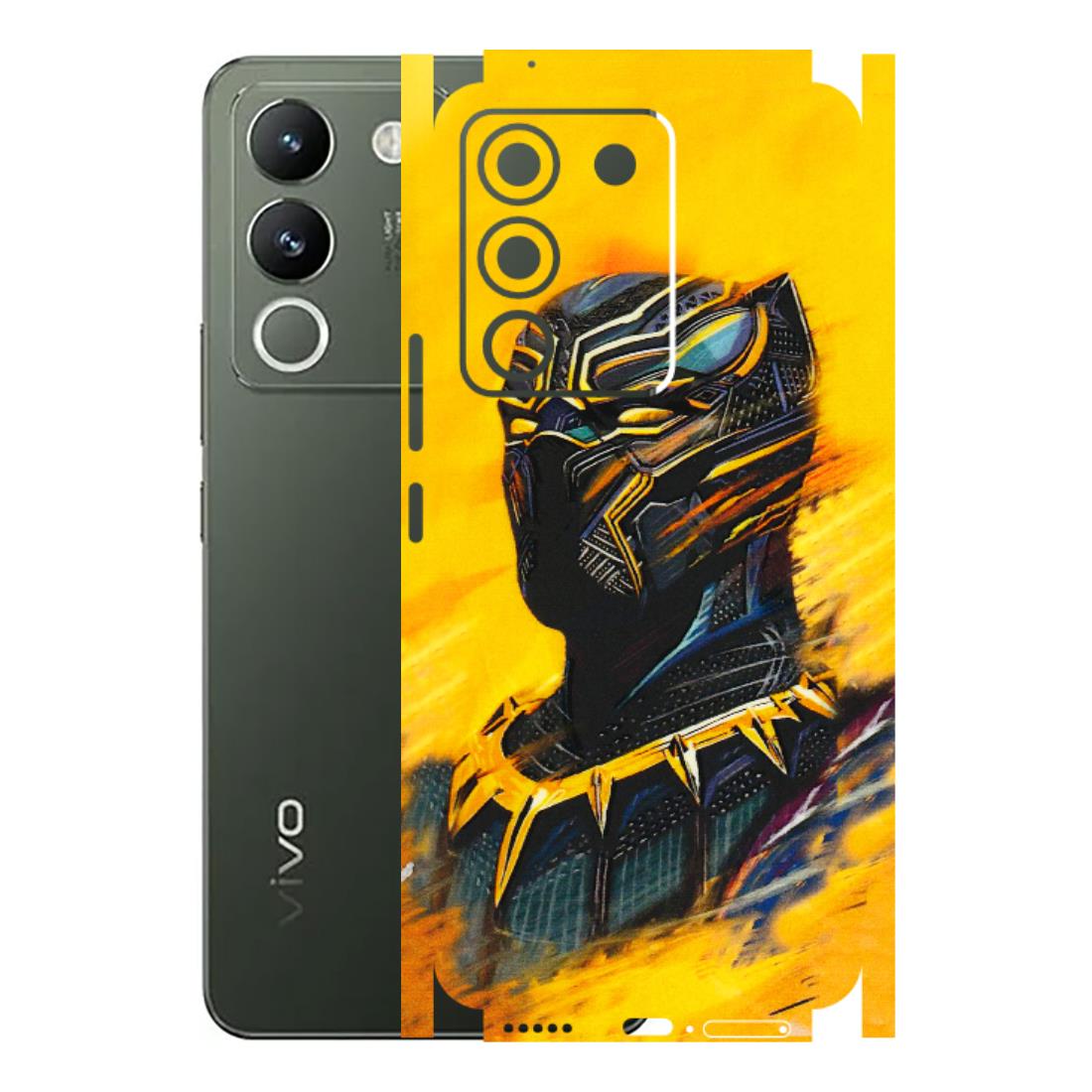 VIVO Y Series Phone Skins (All Models) - Yellow Panther - 3D Embossed Finish (L-54) Vivo Y200 (5G)