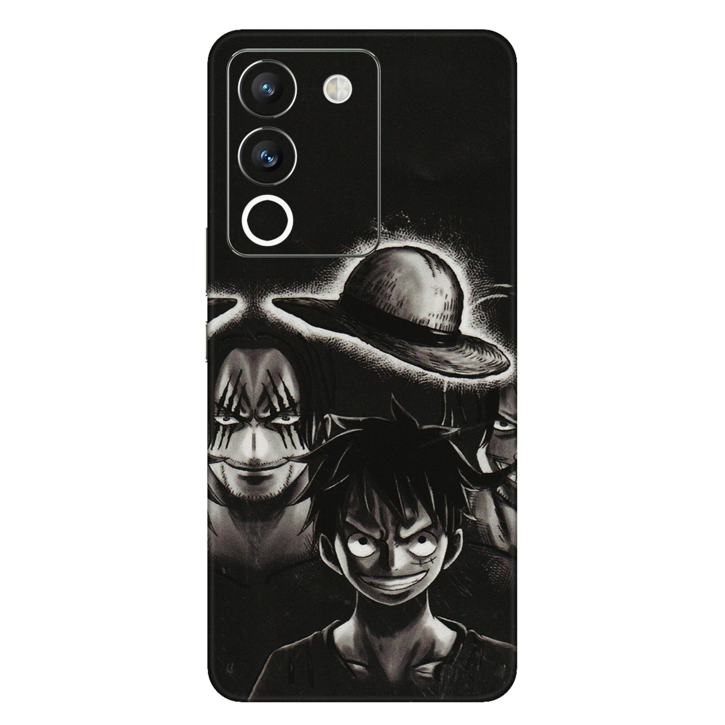 VIVO Y Series Phone Skins (All Models) - Black Luffy Hat - 3D Embossed Finish (L-57) Vivo Y200 (5G)