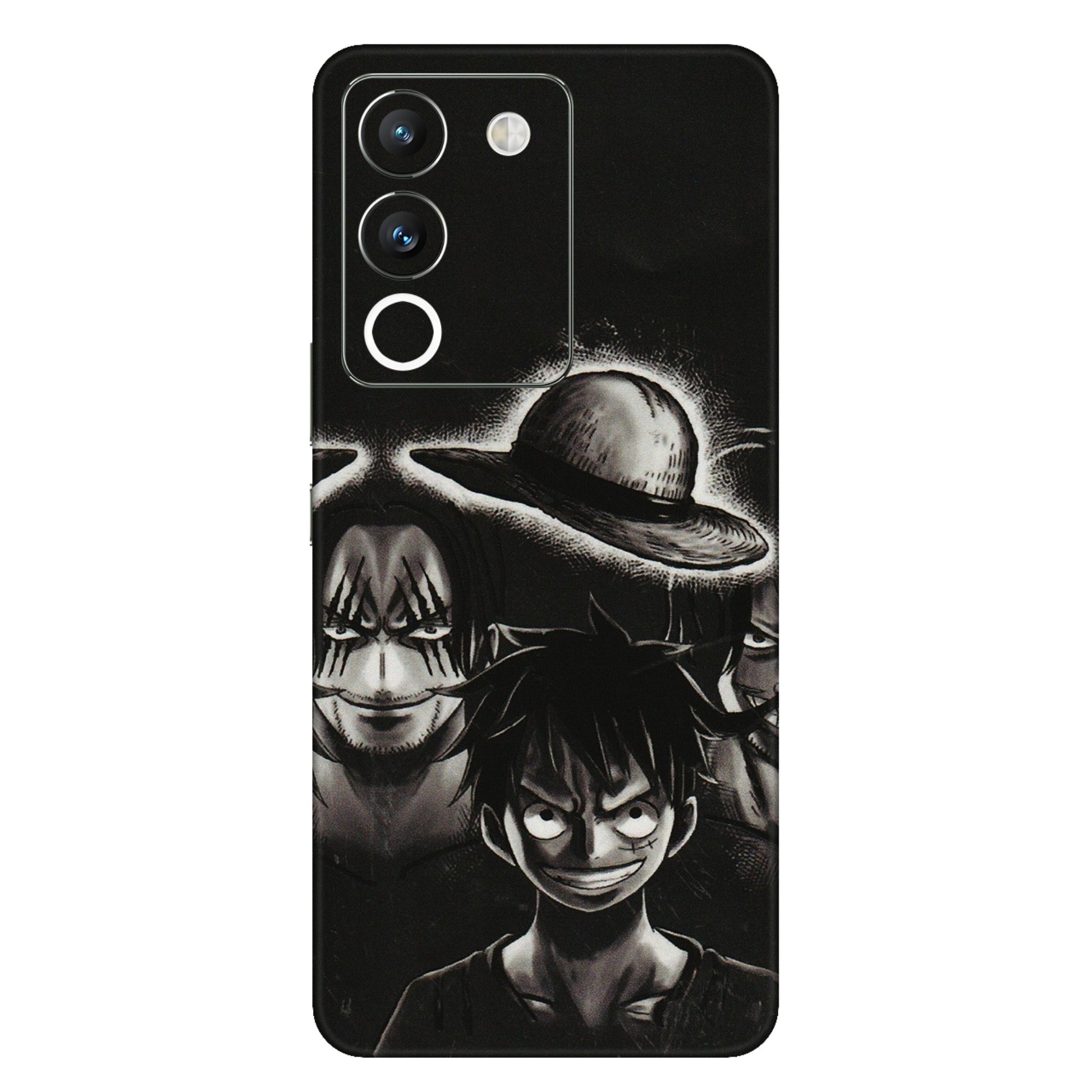 VIVO Y Series Phone Skins (All Models) - Black Luffy Hat - 3D Embossed Finish (L-57) Vivo Y200 (5G)