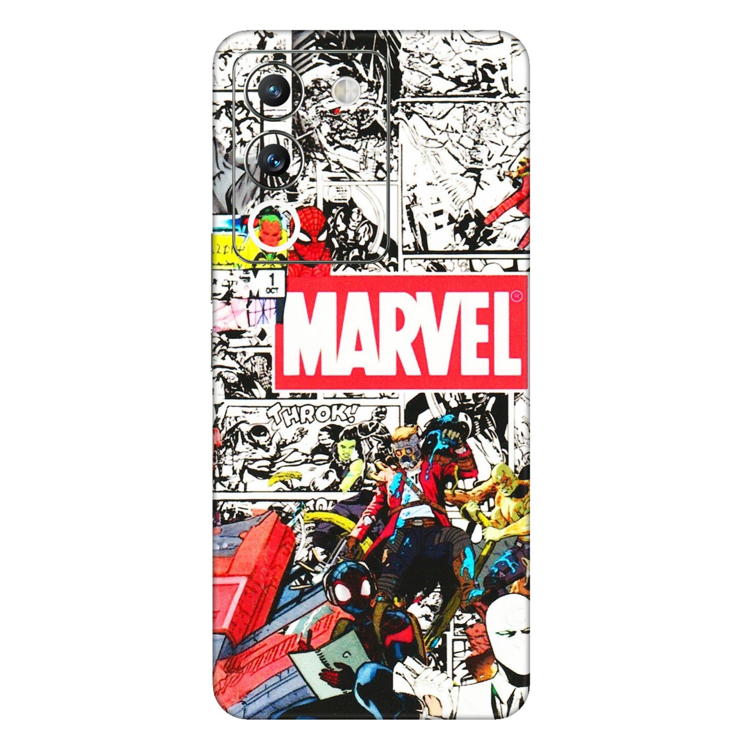 VIVO Y Series Phone Skins (All Models) - Marvel Colorful Comic - 3D Embossed Finish (L-64) Vivo Y200 (5G)