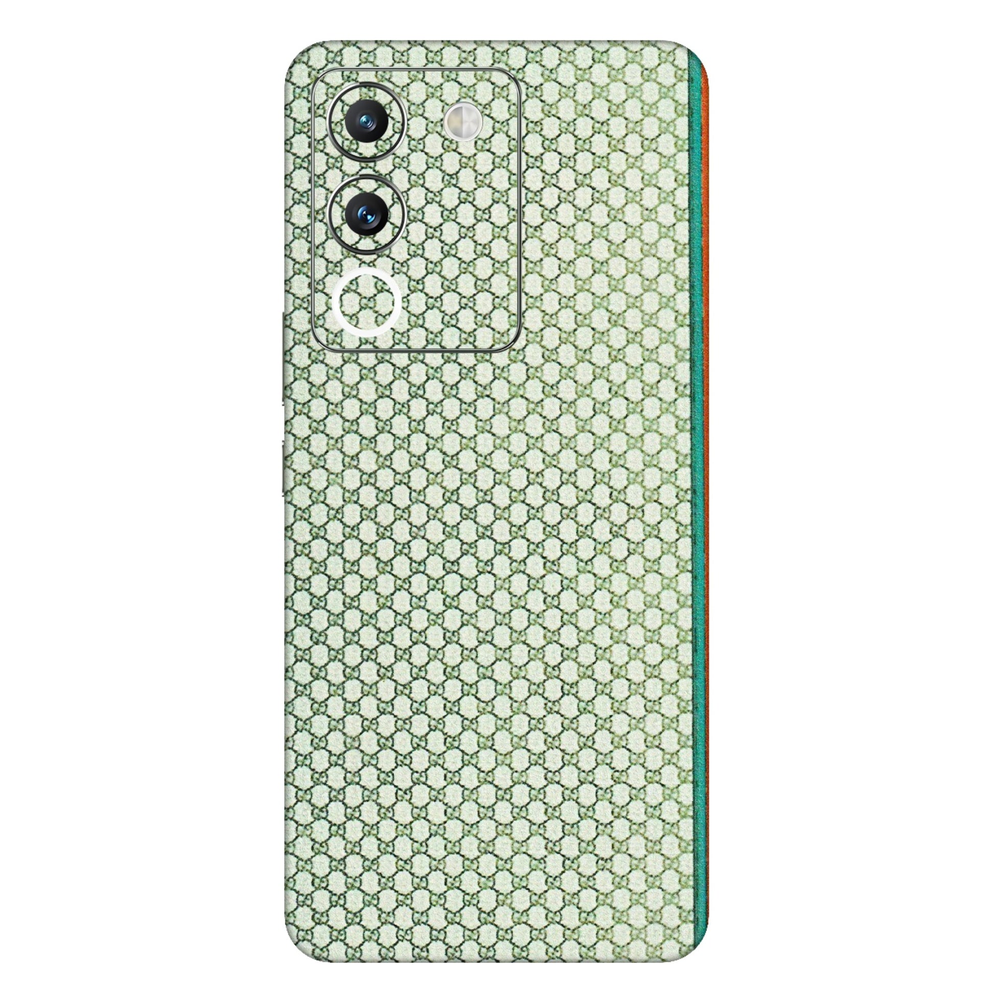 VIVO Y Series Phone Skins (All Models) - Gucci Fabric Pattern - 3D Embossed Finish (L-73) Vivo Y200 (5G)