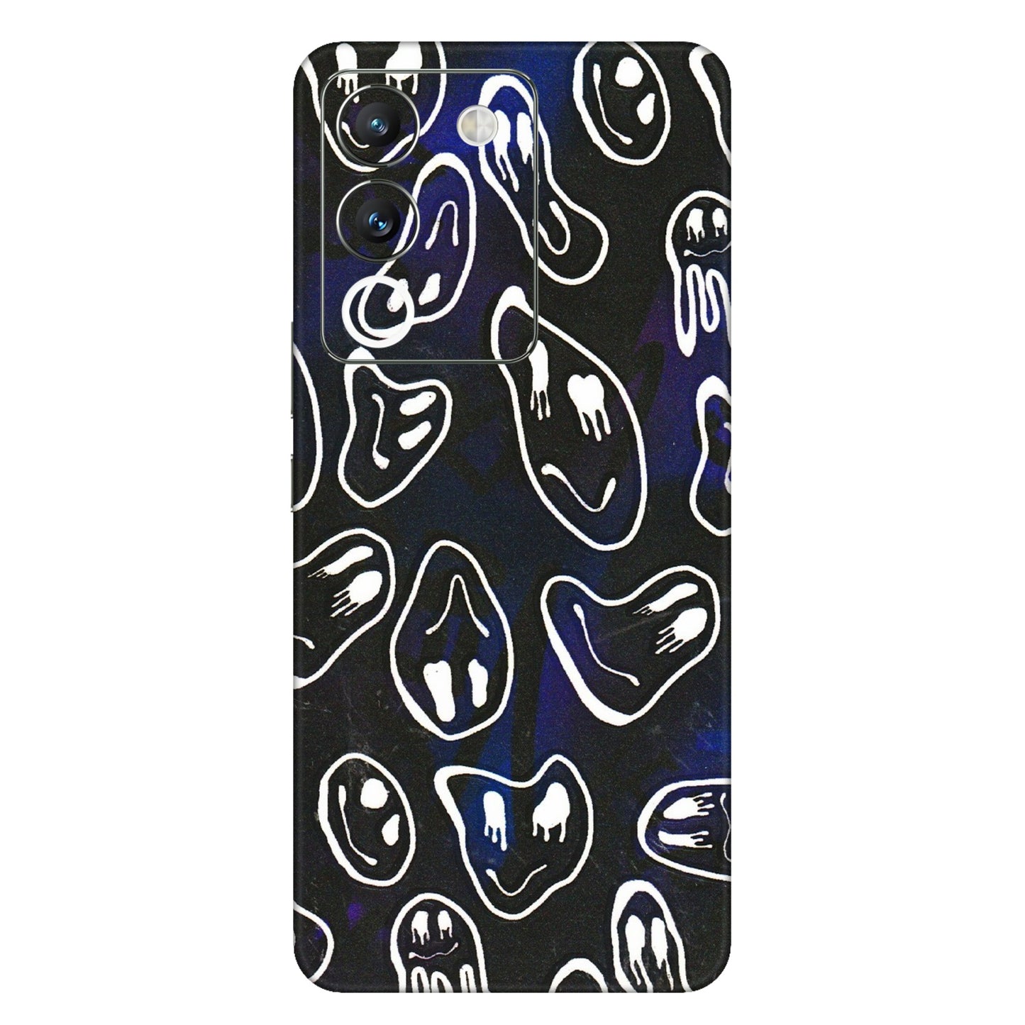 VIVO Y Series Phone Skins (All Models) - Distorted Smileys - 3D Embossed Finish (L-92) Vivo Y200 (5G)
