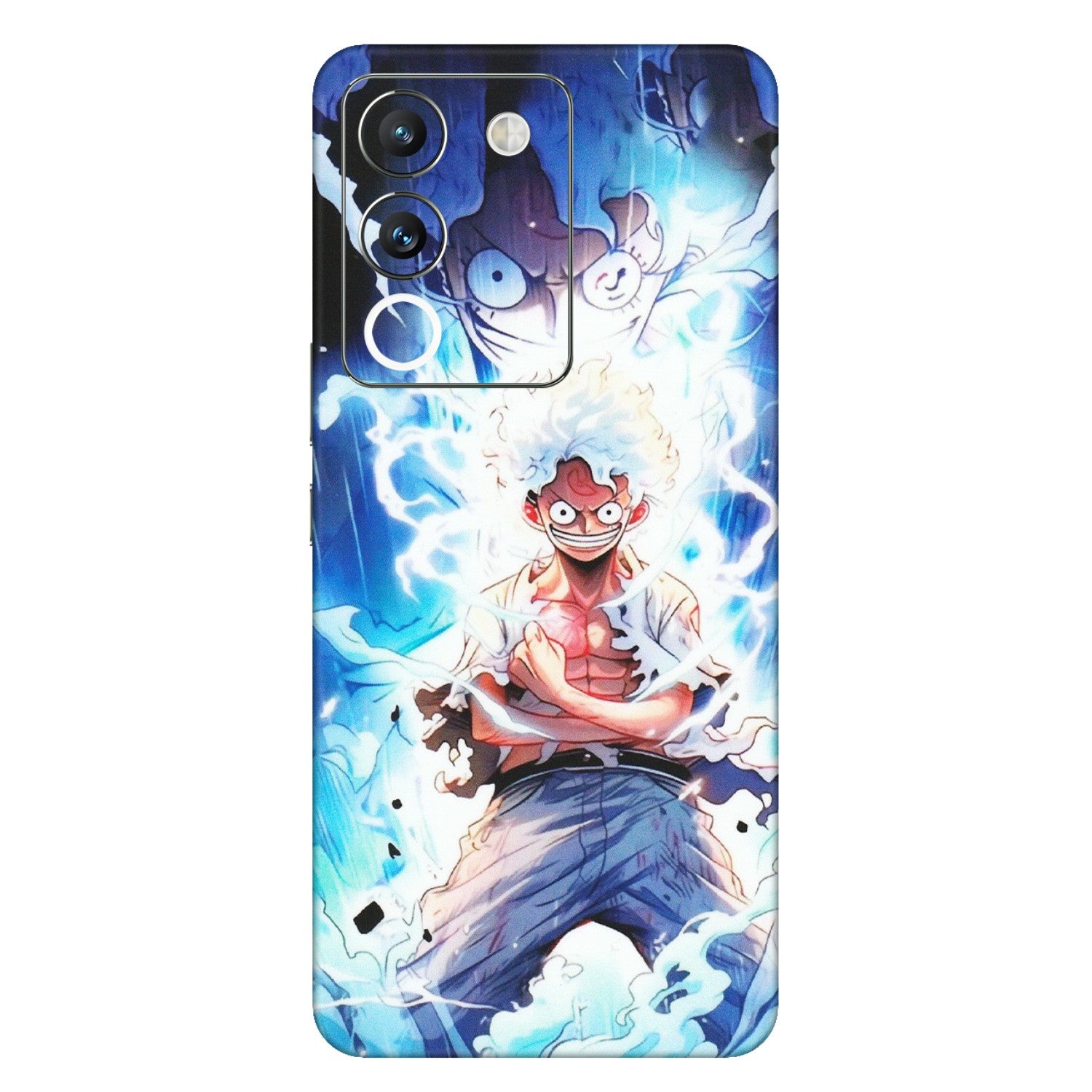 VIVO Y Series Phone Skins (All Models) - Blue Thunder Luffy Anime - Matte Finish (M-132) Vivo Y200 (5G)