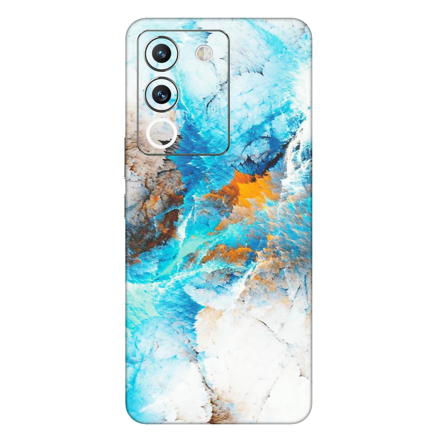 VIVO Y Series Phone Skins (All Models) - Blue Waves Abstract - Matte Finish (M-19) Vivo Y200 (5G)