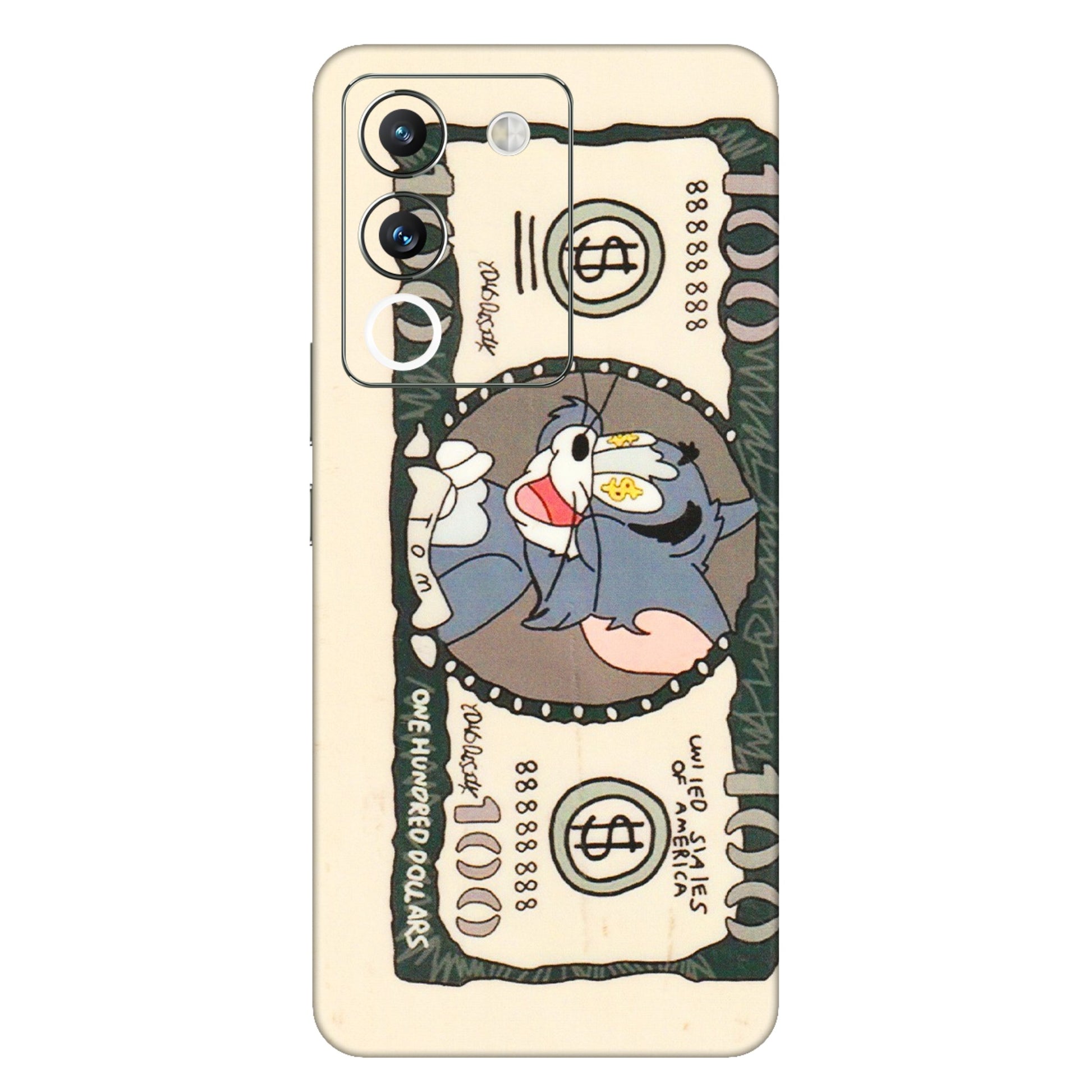 VIVO Y Series Phone Skins (All Models) - One Hundred Dollar Tom - Transparent Finish (T-16) Vivo Y200 (5G)