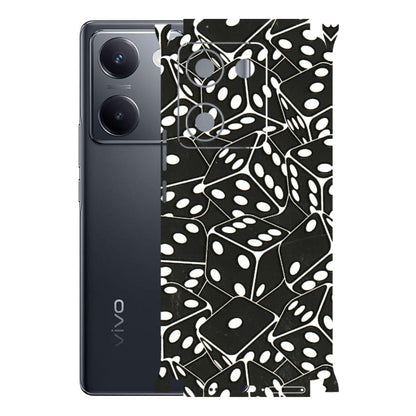 VIVO Y Series Phone Skins (All Models) - Big Black Dices - 3D Embossed Finish (L-106) Vivo Y200 Pro