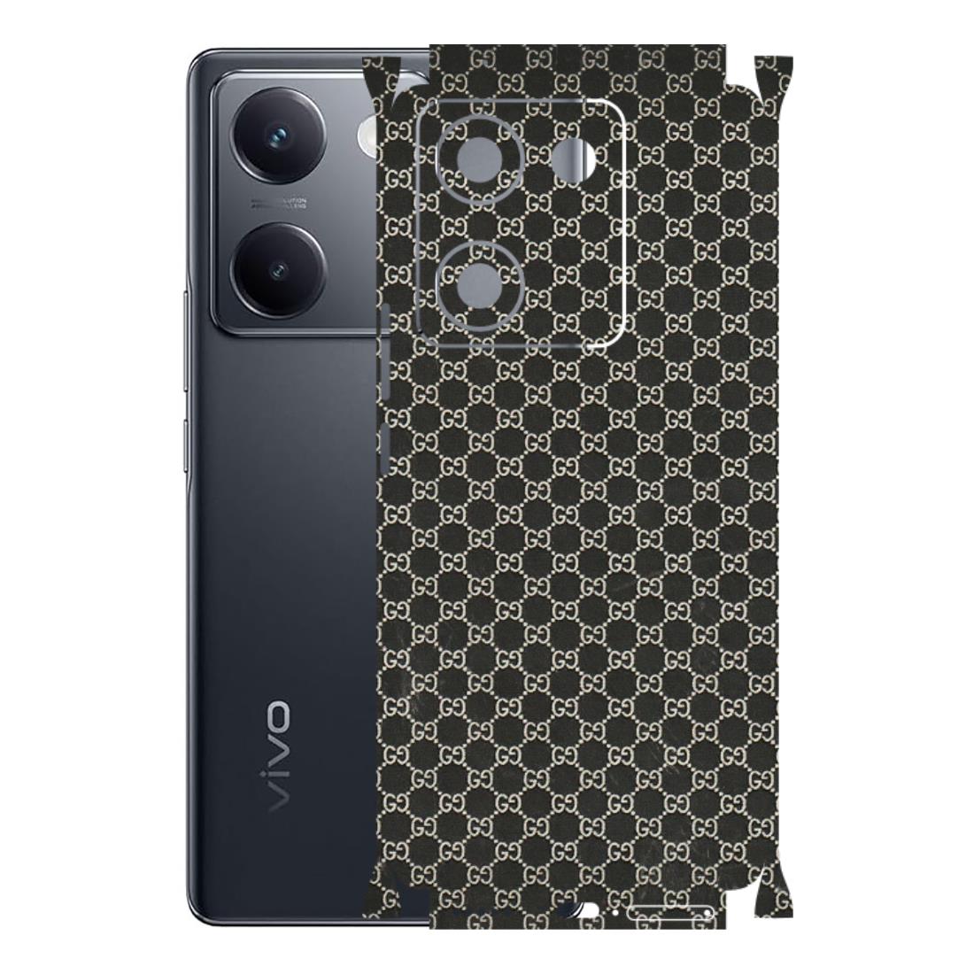 VIVO Y Series Phone Skins (All Models) - Black G Print - 3D Embossed Finish (L-109) Vivo Y200 Pro