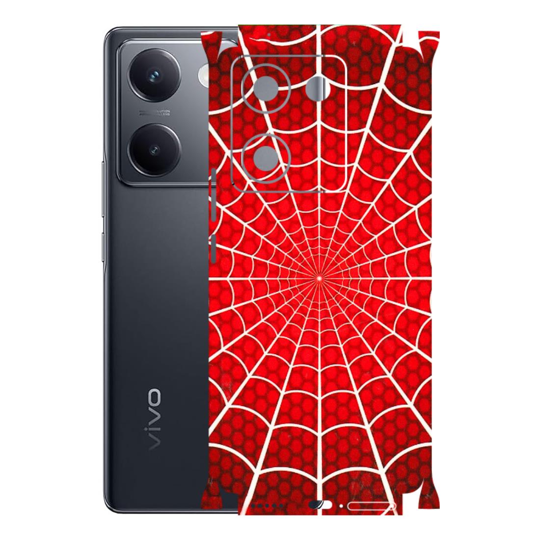 VIVO Y Series Phone Skins (All Models) - Classic Spidey Web - 3D Embossed Finish (L-115) Vivo Y200 Pro