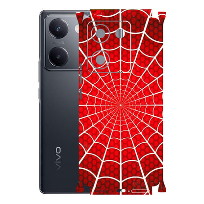 VIVO Y Series Phone Skins (All Models) - Classic Spidey Web - 3D Embossed Finish (L-115) Vivo Y200 Pro