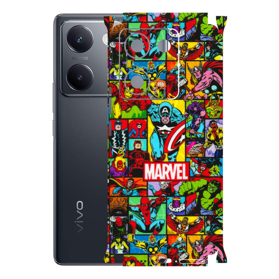 VIVO Y Series Phone Skins (All Models) - MARVELOUS Comic Characters - 3D Embossed Finish (L-129) Vivo Y200 Pro