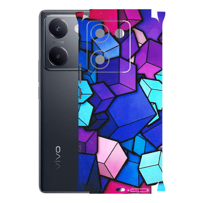 VIVO Y Series Phone Skins (All Models) - Cube Doodle - 3D Embossed Finish (L-141) Vivo Y200 Pro