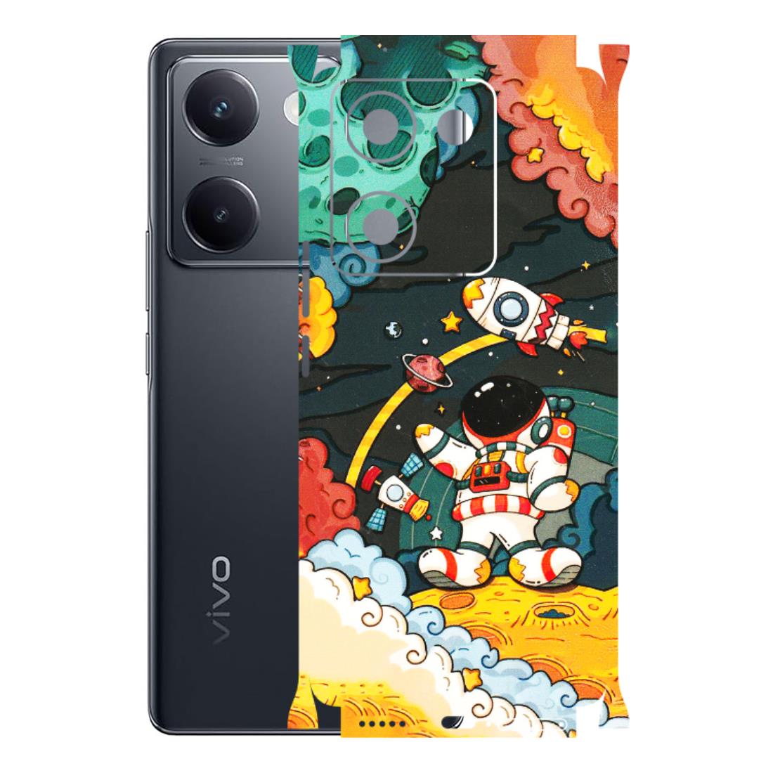VIVO Y Series Phone Skins (All Models) - Astronauts & Spaceship - 3D Embossed Finish (L-145) Vivo Y200 Pro