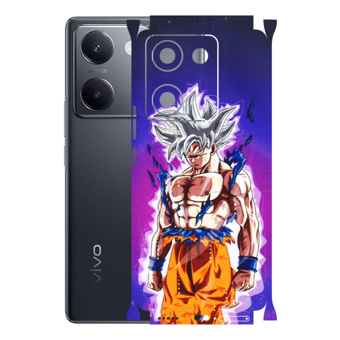 VIVO Y Series Phone Skins (All Models) - Goku Purple Anime - 3D Embossed Finish (L-147) Vivo Y200 Pro