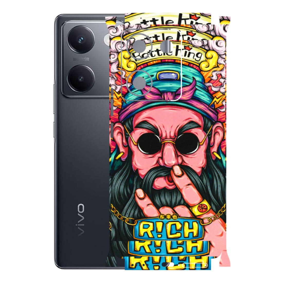VIVO Y Series Phone Skins (All Models) - Battle King Dude Face - 3D Embossed Finish (L-178) Vivo Y200 Pro