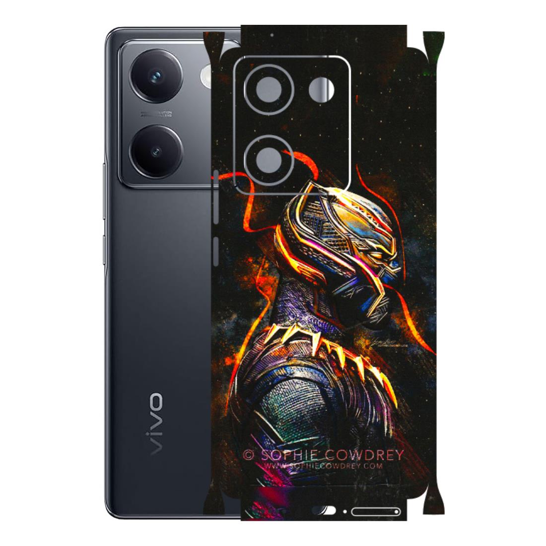 VIVO Y Series Phone Skins (All Models) - Black Panther - 3D Embossed Finish (L-190) Vivo Y200 Pro