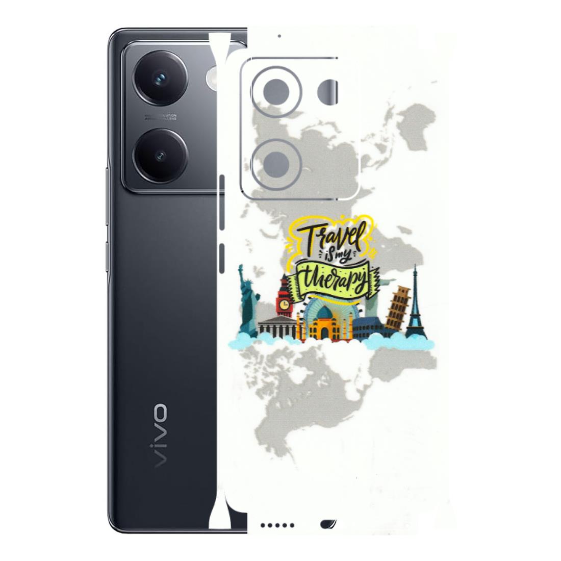 VIVO Y Series Phone Skins (All Models) - Travel Therapy - 3D Embossed Finish (L-199) Vivo Y200 Pro