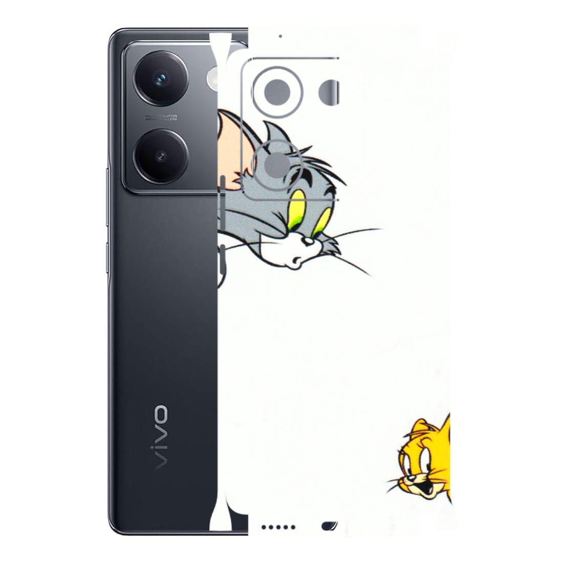 VIVO Y Series Phone Skins (All Models) - Cute Tom And Jerry - 3D Embossed Finish (L-220) Vivo Y200 Pro