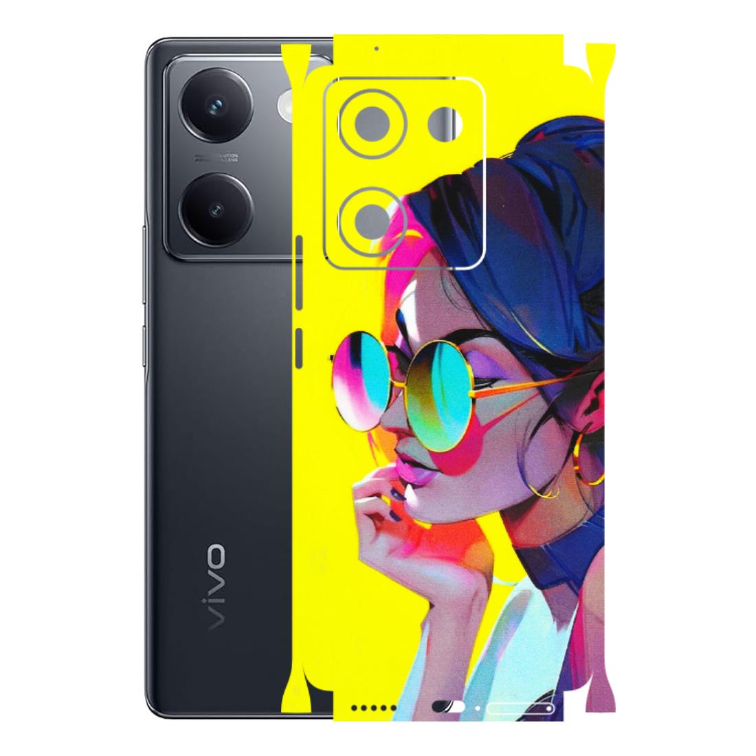 VIVO Y Series Phone Skins (All Models) - Bold Stylish Girl - 3D Embossed Finish (L-222) Vivo Y200 Pro