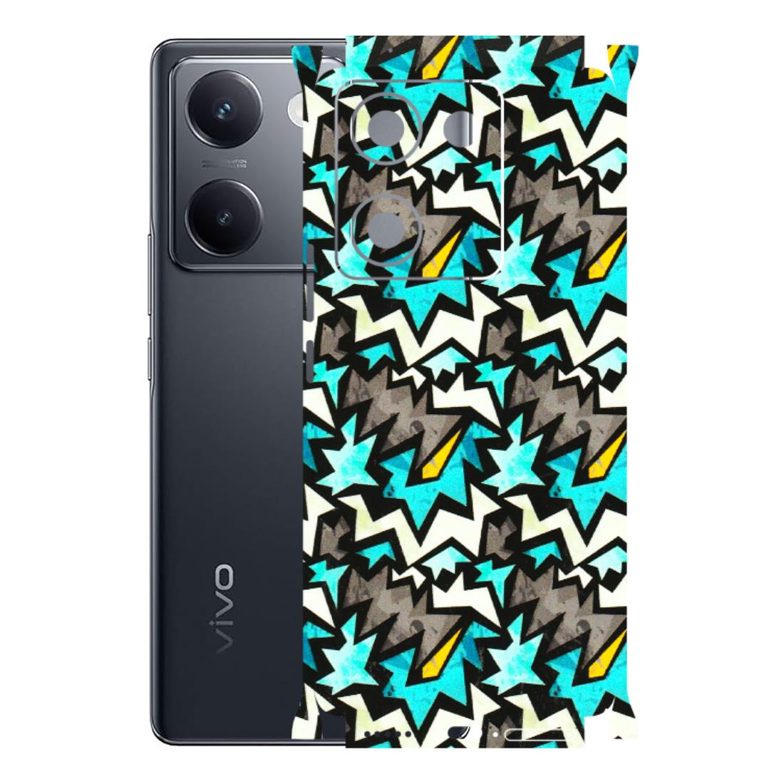 VIVO Y Series Phone Skins (All Models) - Funky Zig Zag - 3D Embossed Finish (L-223) Vivo Y200 Pro