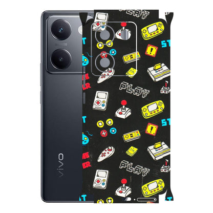 VIVO Y Series Phone Skins (All Models) - Gaming Doodles - 3D Embossed Finish (L-224) Vivo Y200 Pro