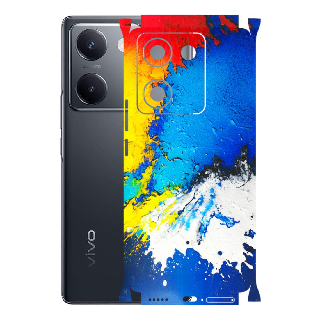 VIVO Y Series Phone Skins (All Models) - Acrylic Paint Spill - 3D Embossed Finish (L-229) Vivo Y200 Pro