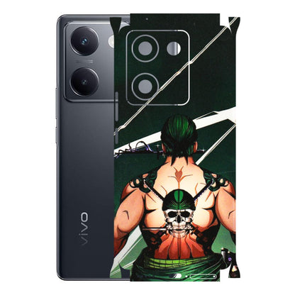 VIVO Y Series Phone Skins (All Models) - Zoro Anime - 3D Embossed Finish (L-23) Vivo Y200 Pro