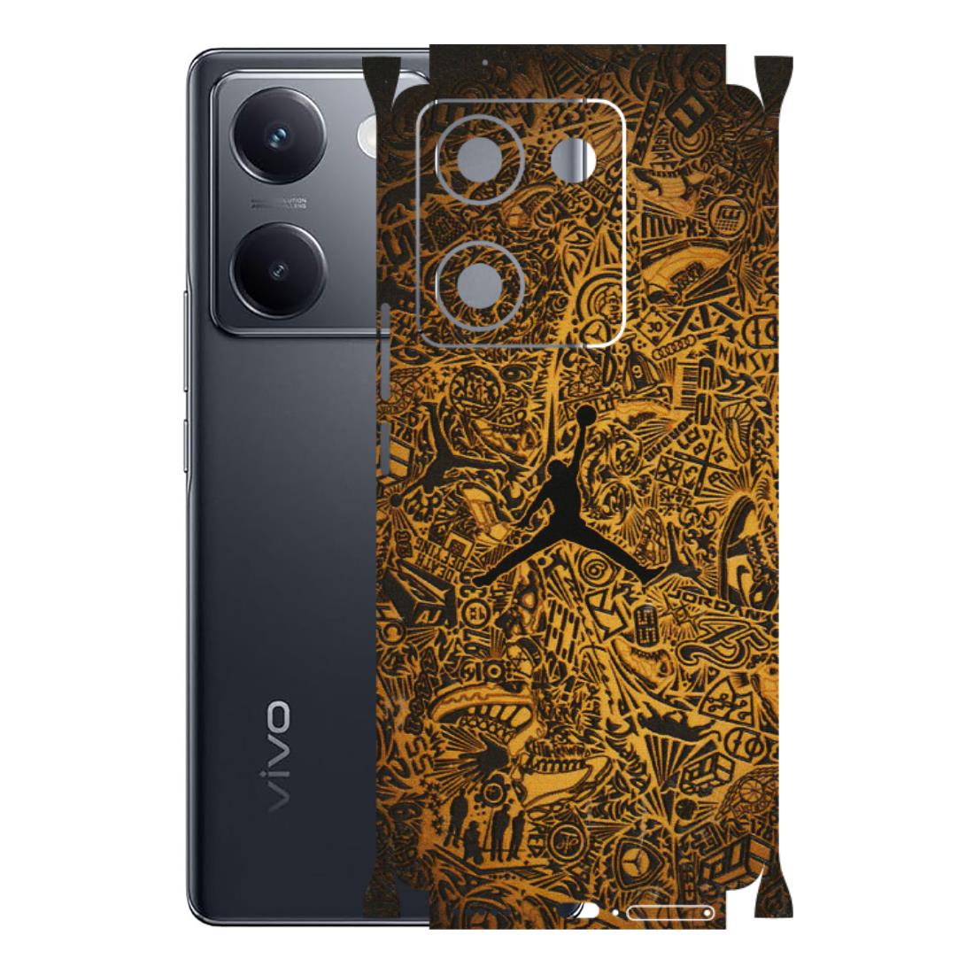 VIVO Y Series Phone Skins (All Models) - Premium Gold Basketball Player - 3D Embossed Finish (L-236) Vivo Y200 Pro