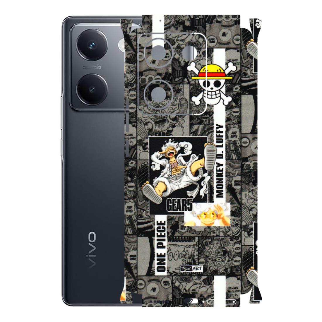 VIVO Y Series Phone Skins (All Models) - Cuffy Anime MonkeyCamic - 3D Embossed Finish (L-242) Vivo Y200 Pro