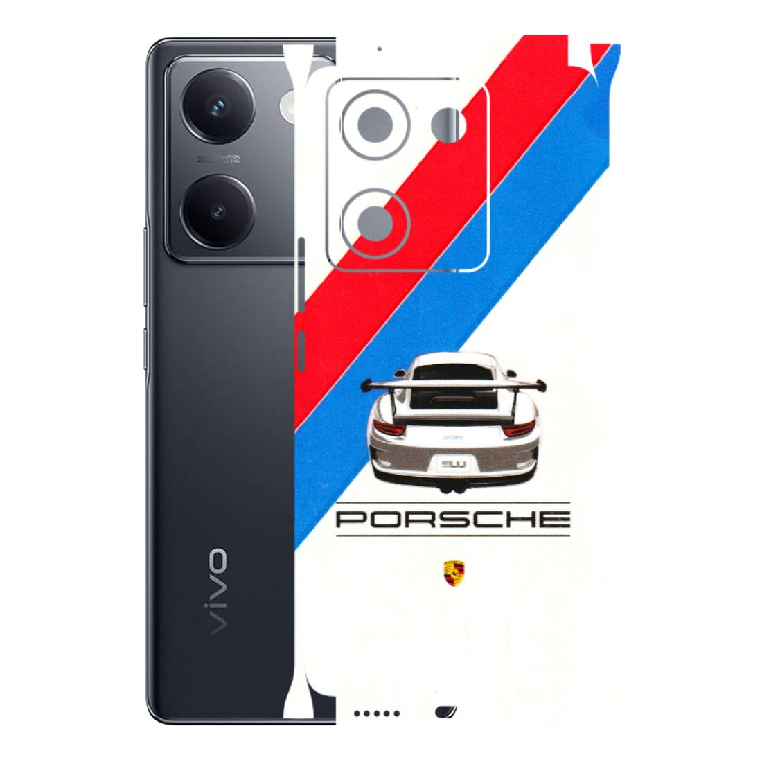 VIVO Y Series Phone Skins (All Models) - Porche Car Sober Logo - 3D Embossed Finish (L-248) Vivo Y200 Pro
