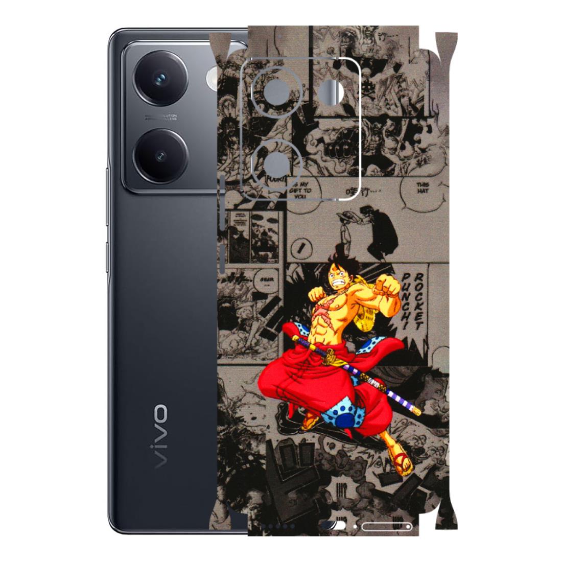 VIVO Y Series Phone Skins (All Models) - One Piece Rocket Punch Manga - 3D Embossed Finish (L-25) Vivo Y200 Pro