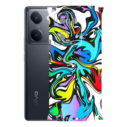 VIVO Y Series Phone Skins (All Models) - Abstract Colour Paints - 3D Embossed Finish (L-271) Vivo Y200 Pro