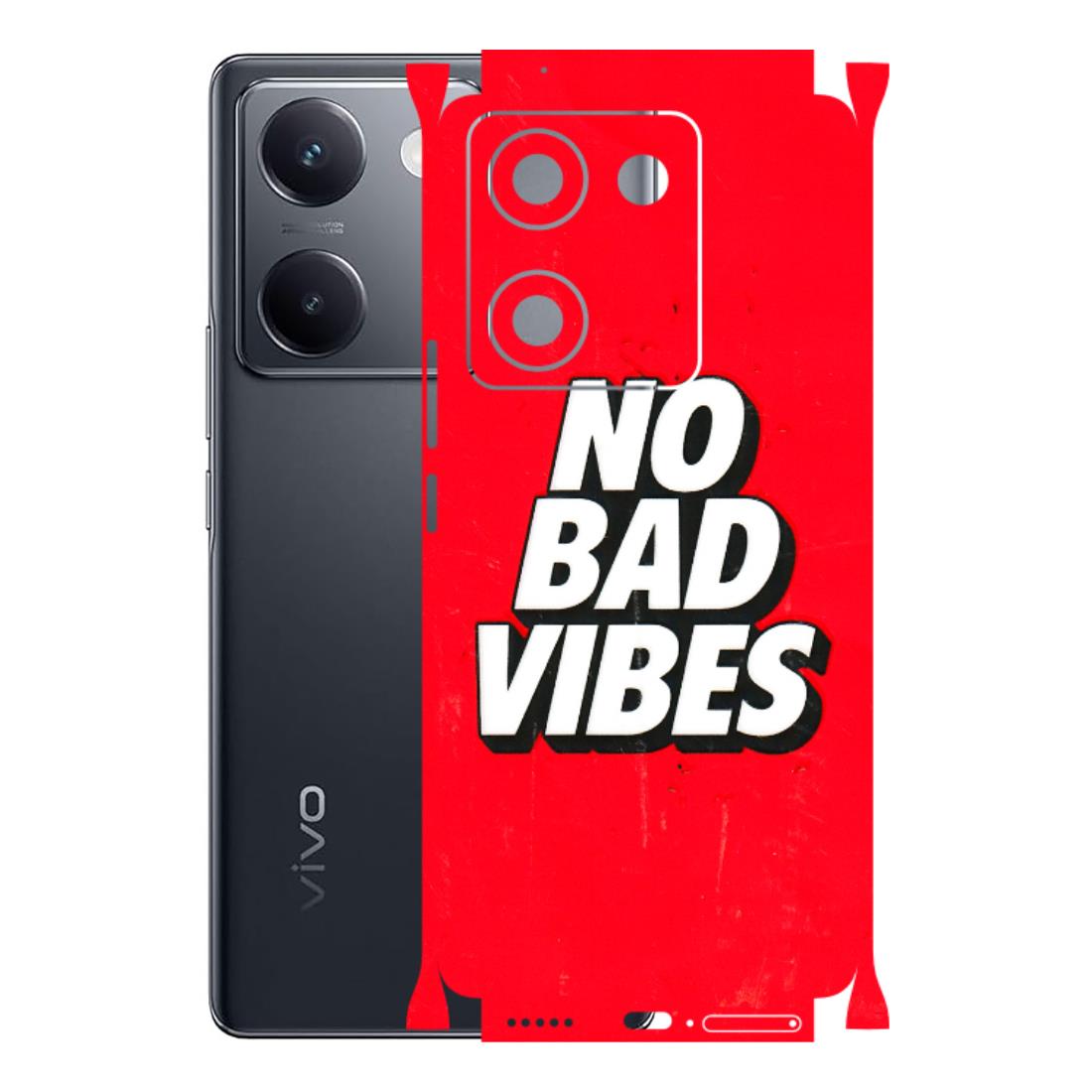 VIVO Y Series Phone Skins (All Models) - No Bad Vibes - 3D Embossed Finish (L-280) Vivo Y200 Pro