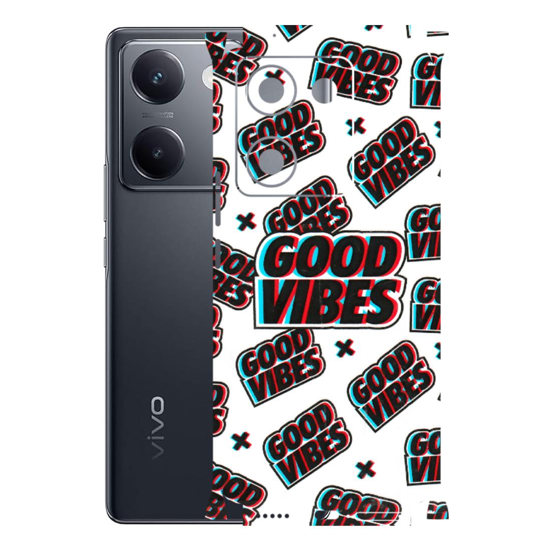 VIVO Y Series Phone Skins (All Models) - Good Vibes - 3D Embossed Finish (L-282) Vivo Y200 Pro