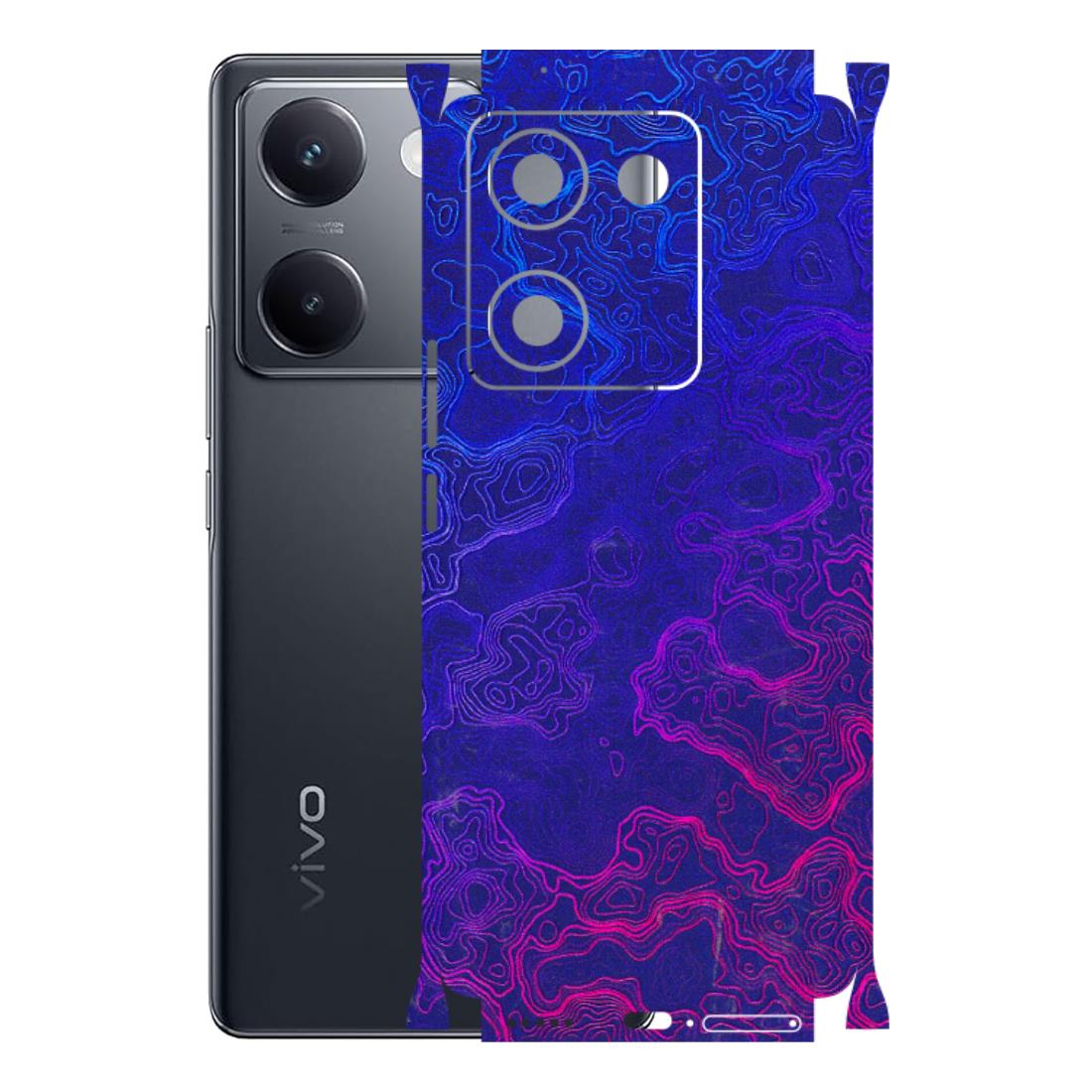VIVO Y Series Phone Skins (All Models) - Purple Ripples Swirl - 3D Embossed Finish (L-314) Vivo Y200 Pro