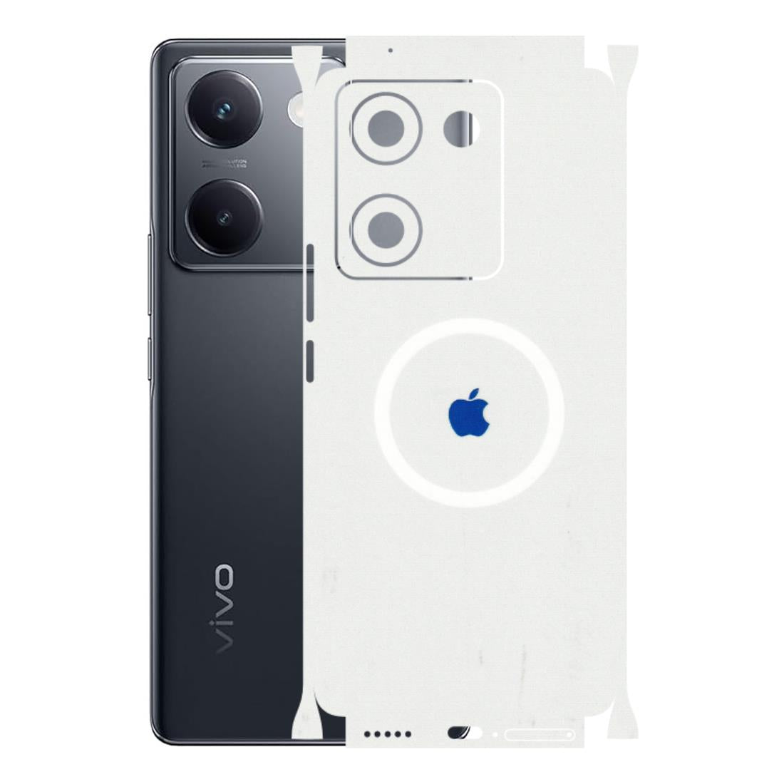 VIVO Y Series Phone Skins (All Models) - iPhone Magsafe Logo - 3D Embossed Finish (L-320) Vivo Y200 Pro