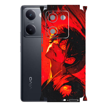 VIVO Y Series Phone Skins (All Models) - D.Luffy Power Up One Piece Anime - 3D Embossed Finish (L-326) Vivo Y200 Pro